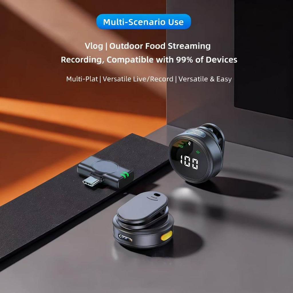 Mini Wireless Microphone for Skincare Creators — Crystal Clear Audio & ASMR-Ready Sound